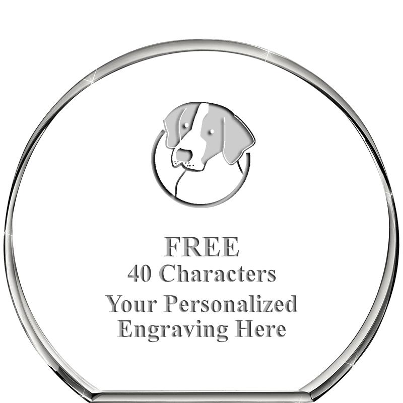 4"STANDING CIRCLE PAPERWEIGHT