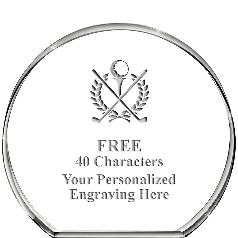 4"STANDING CIRCLE PAPERWEIGHT