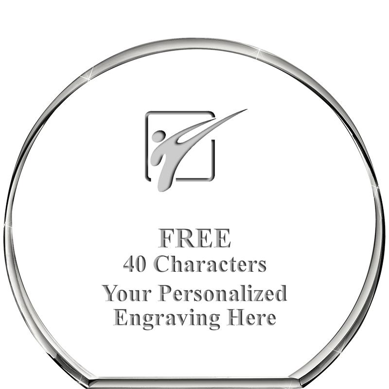 4"STANDING CIRCLE PAPERWEIGHT