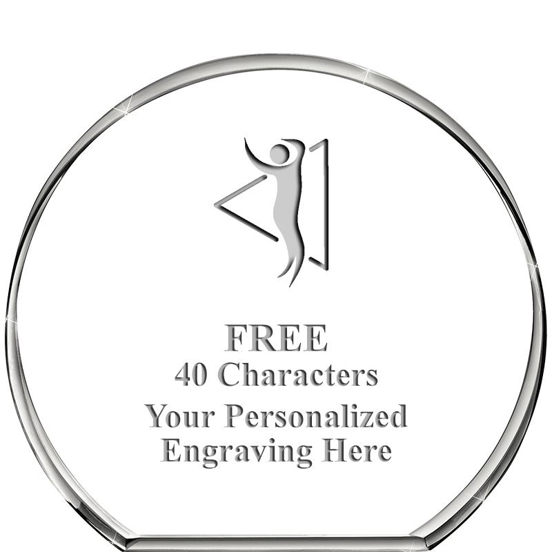 4"STANDING CIRCLE PAPERWEIGHT