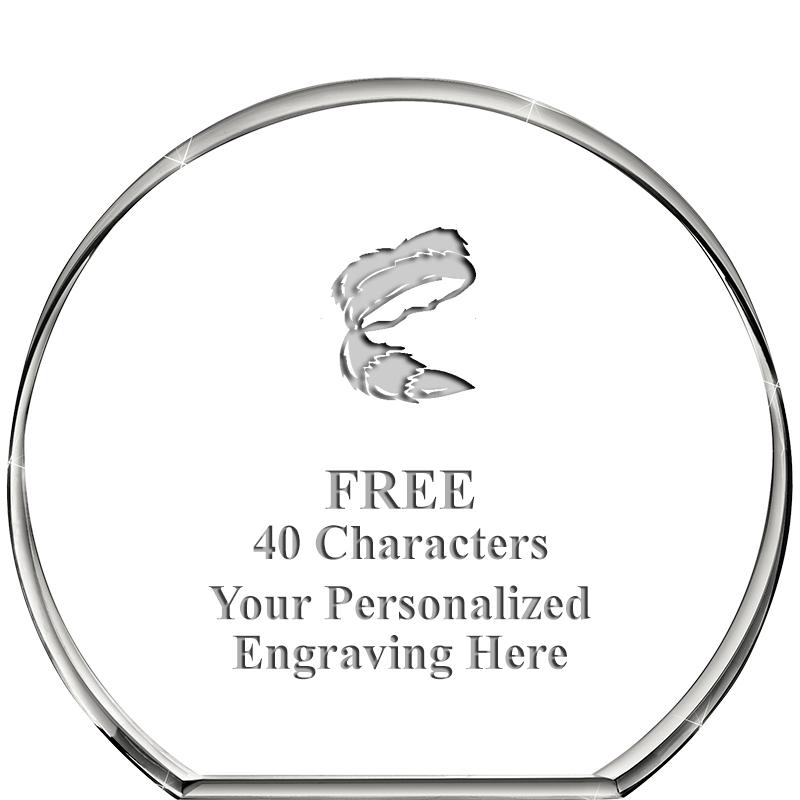 4"STANDING CIRCLE PAPERWEIGHT