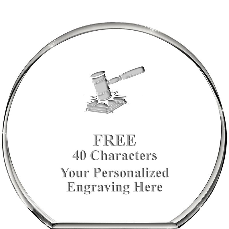 4"STANDING CIRCLE PAPERWEIGHT