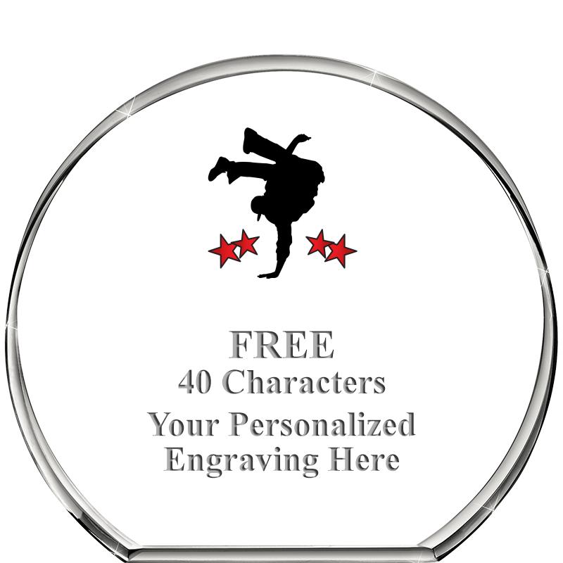 4"STANDING CIRCLE PAPERWEIGHT