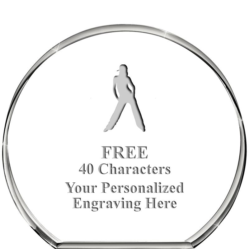 4"STANDING CIRCLE PAPERWEIGHT