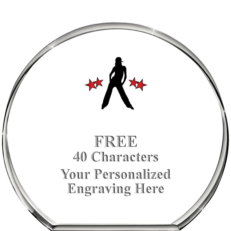 4"STANDING CIRCLE PAPERWEIGHT