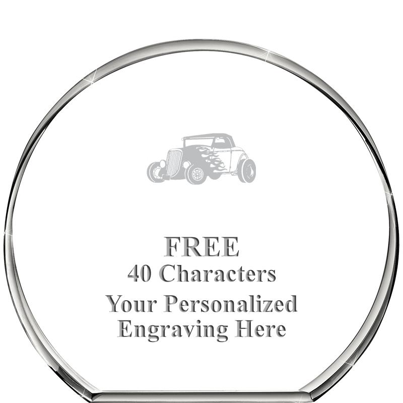 4"STANDING CIRCLE PAPERWEIGHT