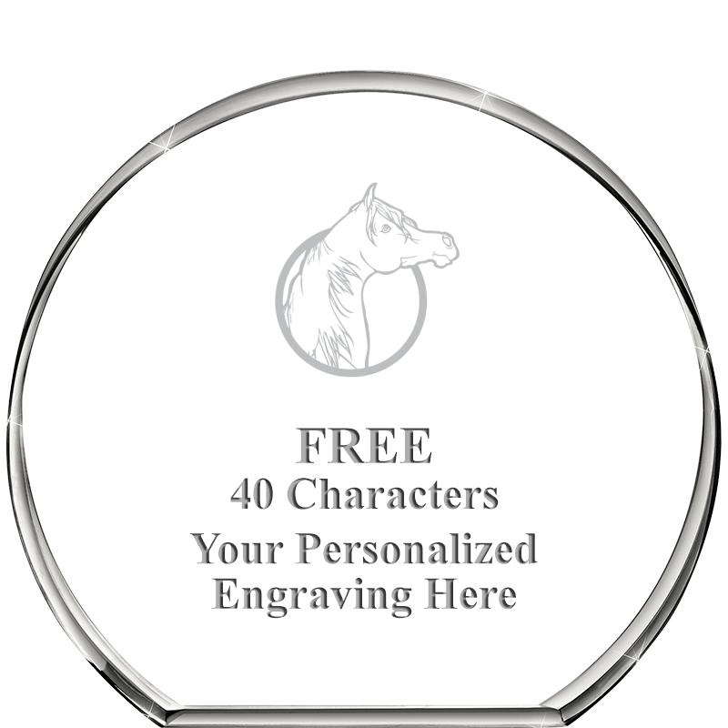 4"STANDING CIRCLE PAPERWEIGHT