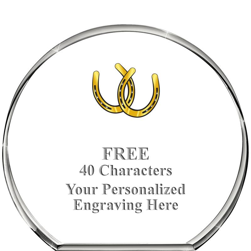 4"STANDING CIRCLE PAPERWEIGHT