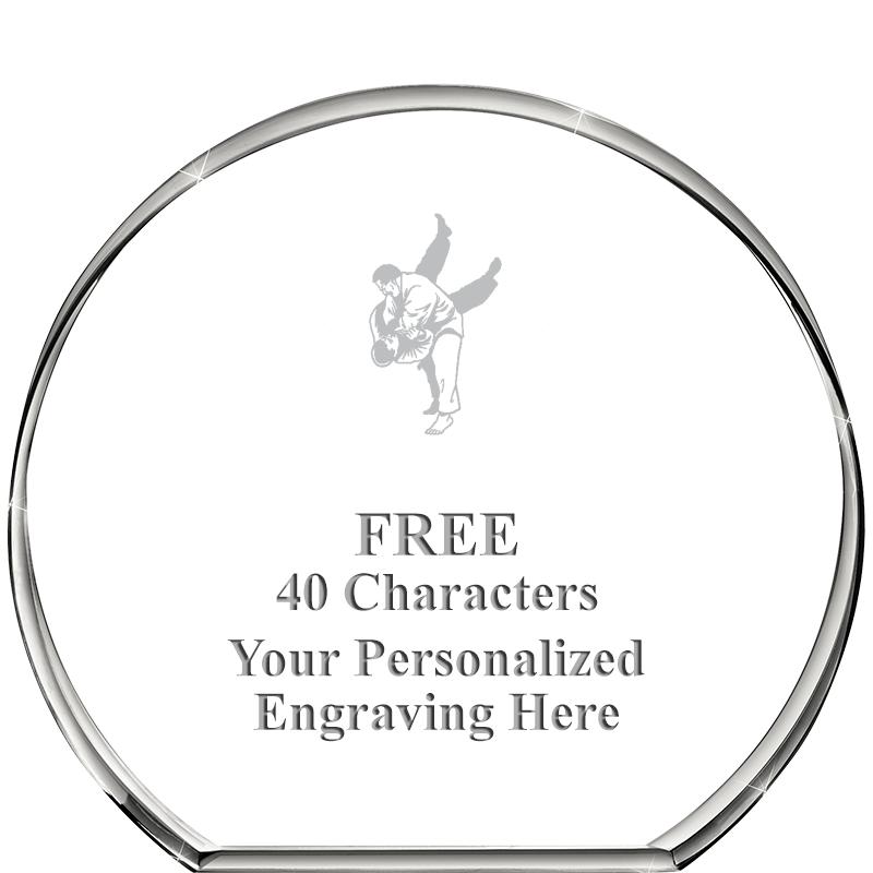 4"STANDING CIRCLE PAPERWEIGHT