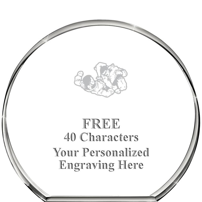 4"STANDING CIRCLE PAPERWEIGHT