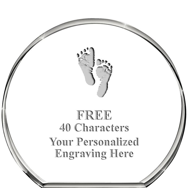 4"STANDING CIRCLE PAPERWEIGHT