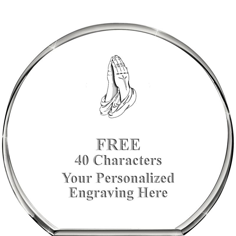 4"STANDING CIRCLE PAPERWEIGHT