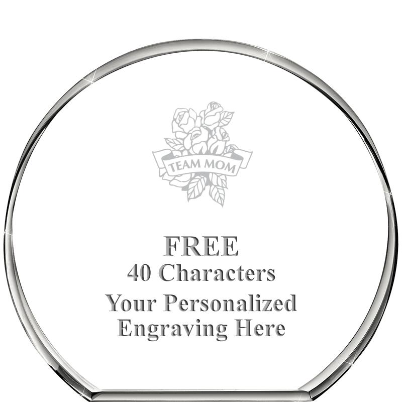 4"STANDING CIRCLE PAPERWEIGHT