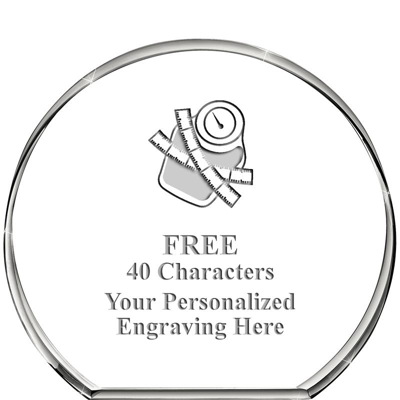 4"STANDING CIRCLE PAPERWEIGHT