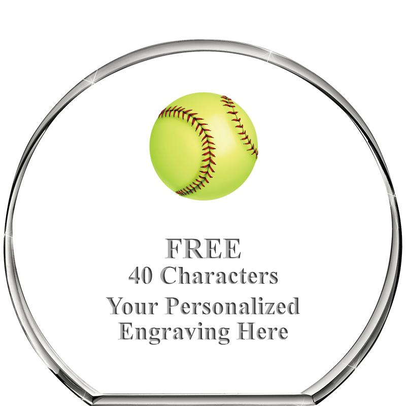 4"STANDING CIRCLE PAPERWEIGHT