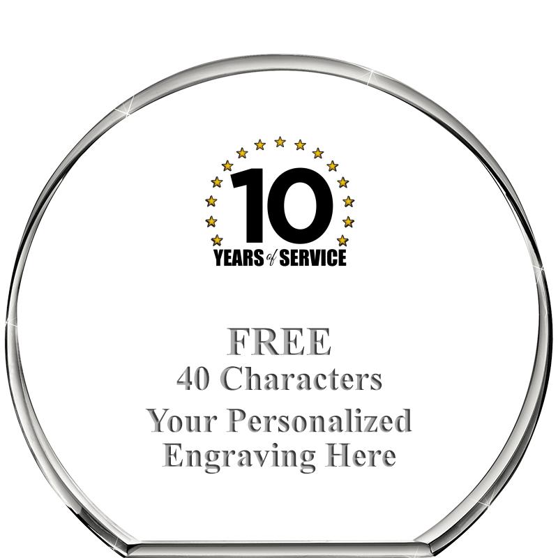 4"STANDING CIRCLE PAPERWEIGHT