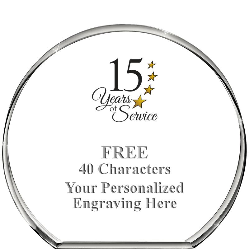 4"STANDING CIRCLE PAPERWEIGHT