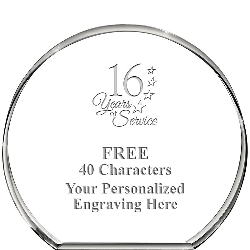 4"STANDING CIRCLE PAPERWEIGHT