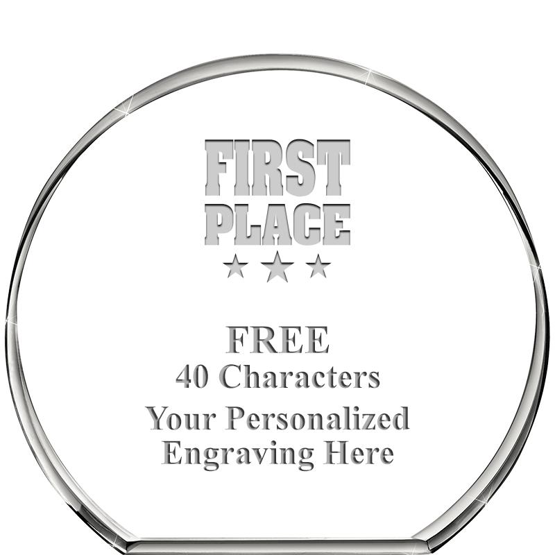 4"STANDING CIRCLE PAPERWEIGHT