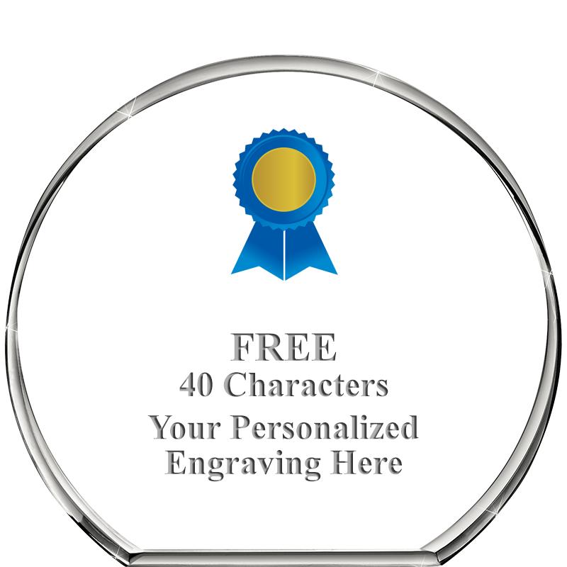 4"STANDING CIRCLE PAPERWEIGHT