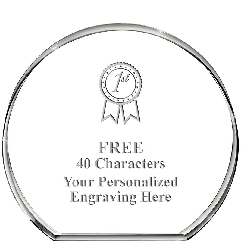 4"STANDING CIRCLE PAPERWEIGHT