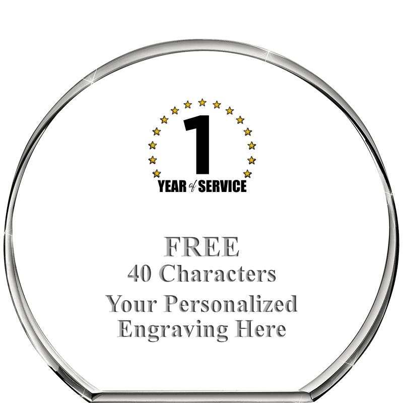 4"STANDING CIRCLE PAPERWEIGHT