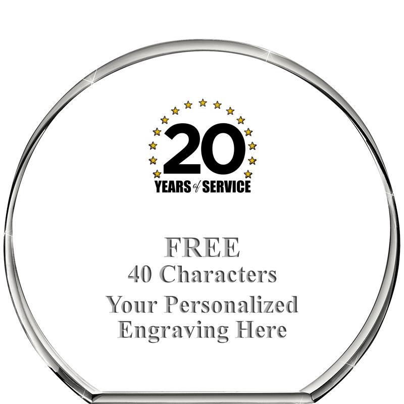 4"STANDING CIRCLE PAPERWEIGHT