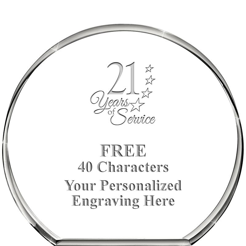 4"STANDING CIRCLE PAPERWEIGHT