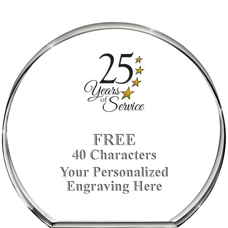 4"STANDING CIRCLE PAPERWEIGHT