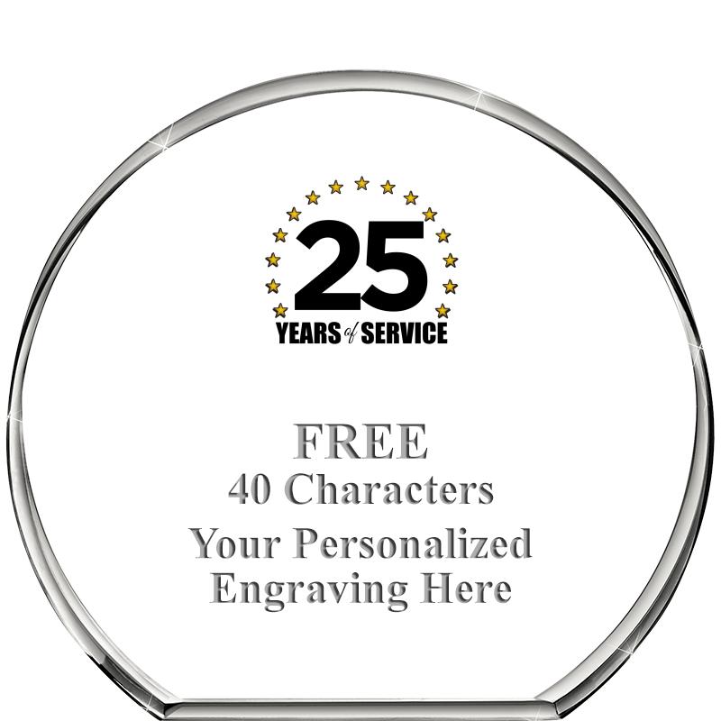 4"STANDING CIRCLE PAPERWEIGHT