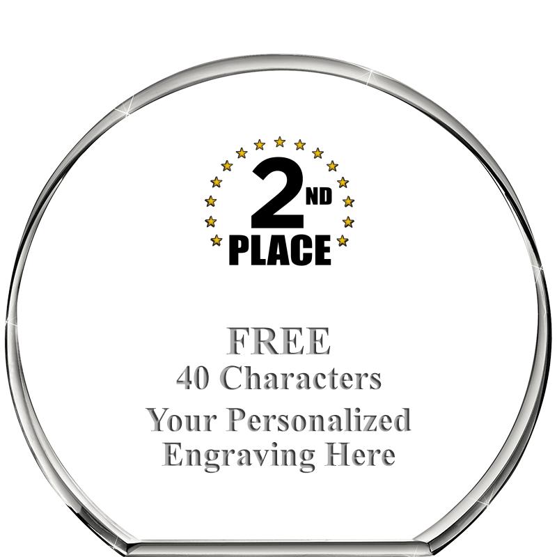 4"STANDING CIRCLE PAPERWEIGHT