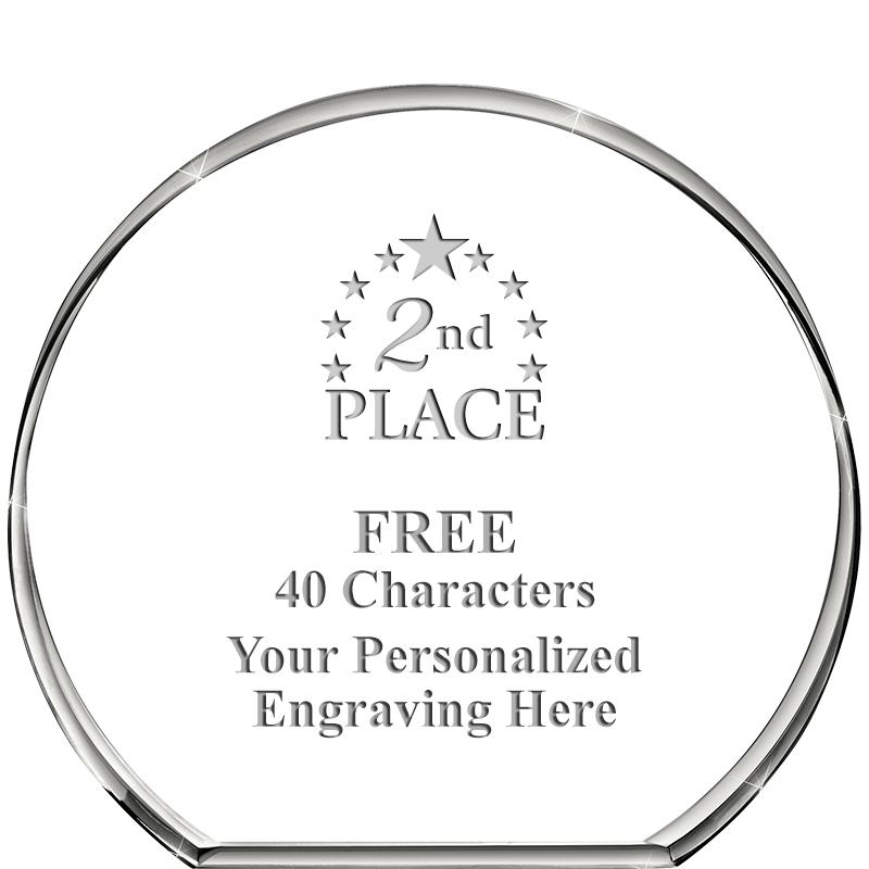 4"STANDING CIRCLE PAPERWEIGHT