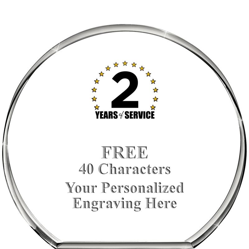 4"STANDING CIRCLE PAPERWEIGHT