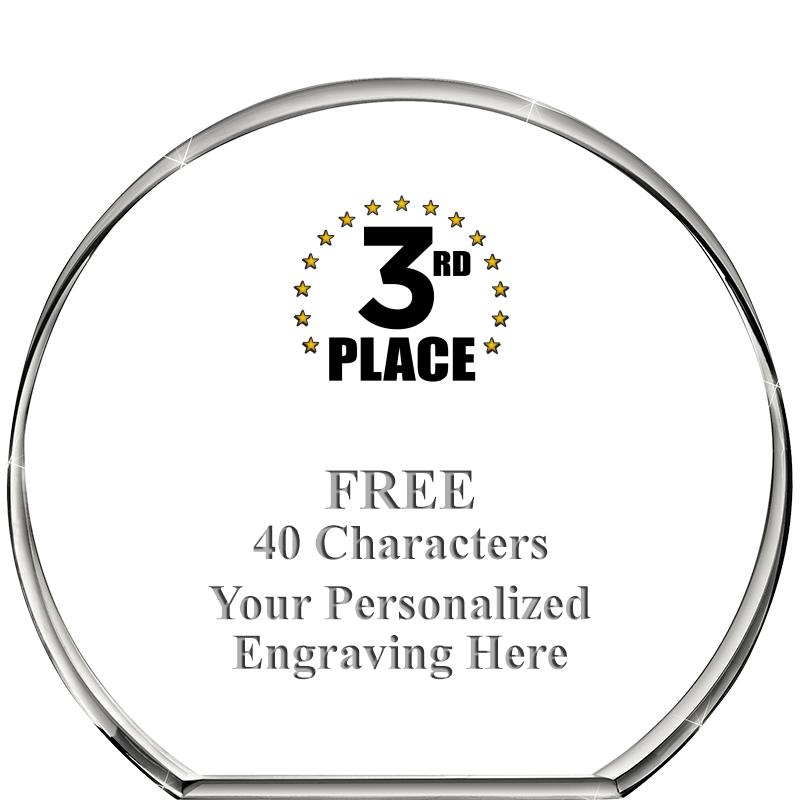 4"STANDING CIRCLE PAPERWEIGHT