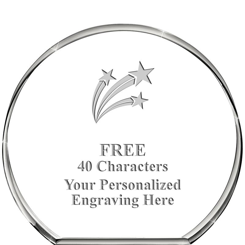 4"STANDING CIRCLE PAPERWEIGHT