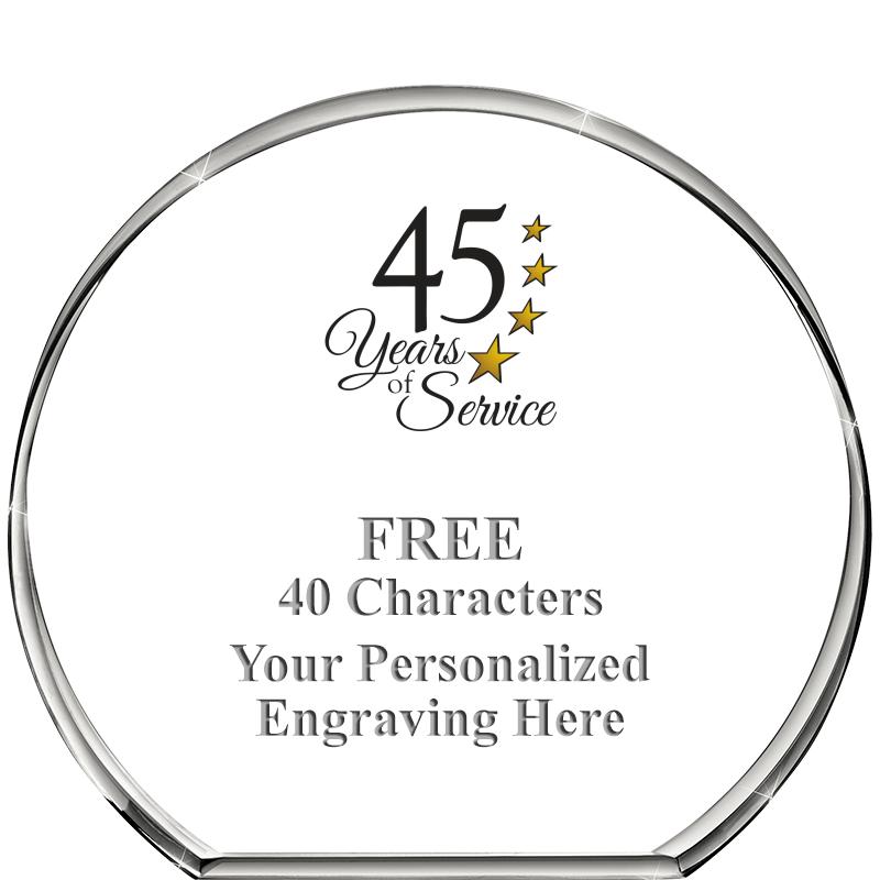 4"STANDING CIRCLE PAPERWEIGHT