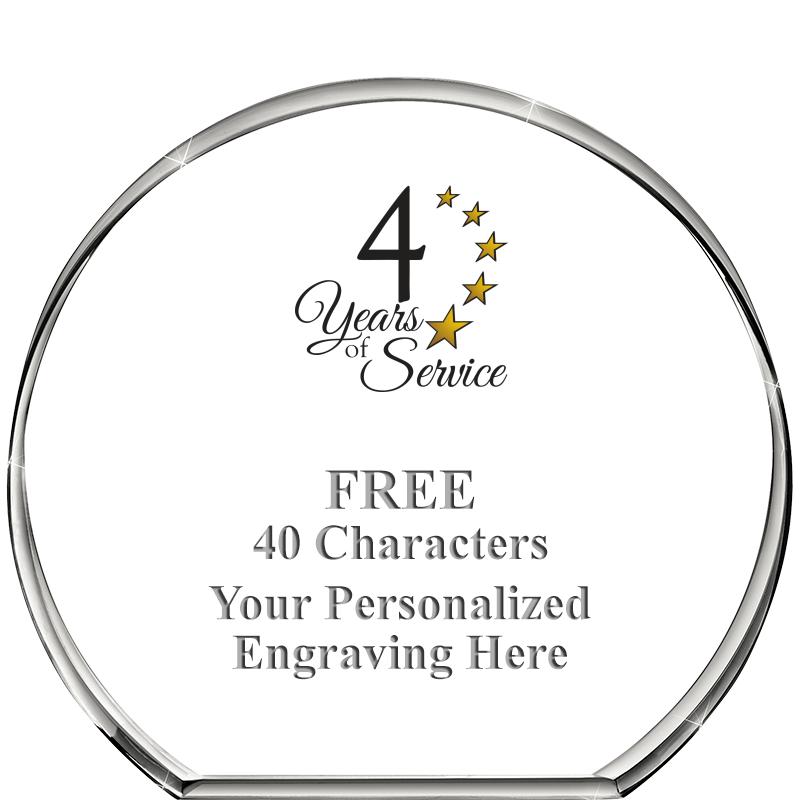 4"STANDING CIRCLE PAPERWEIGHT