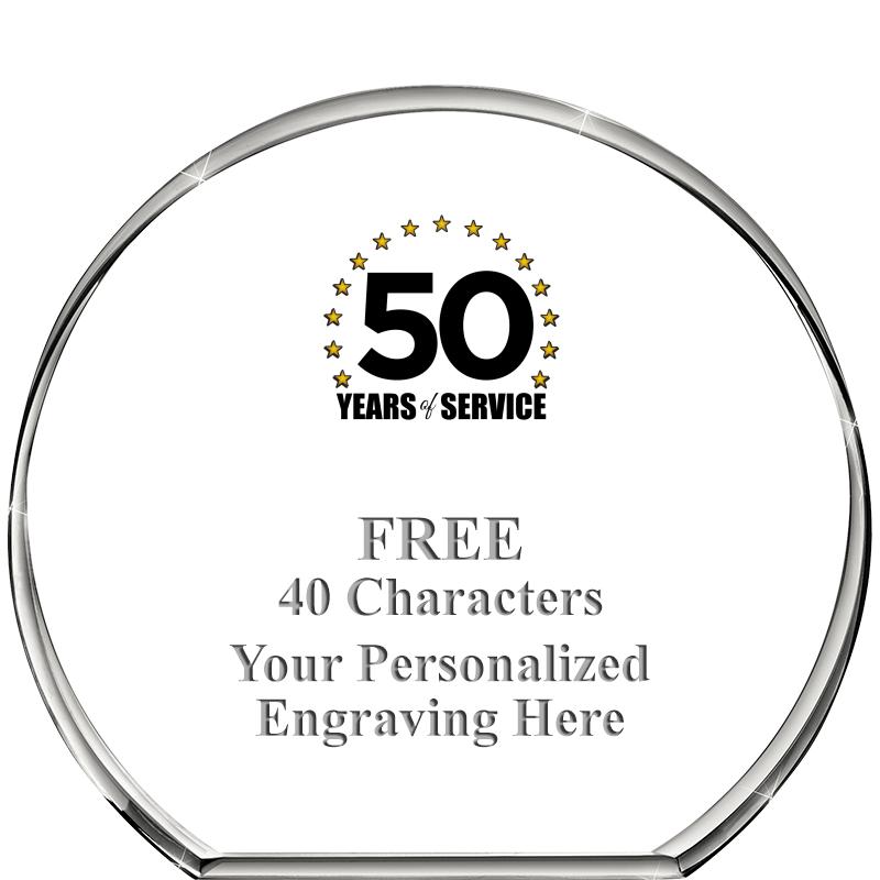 4"STANDING CIRCLE PAPERWEIGHT