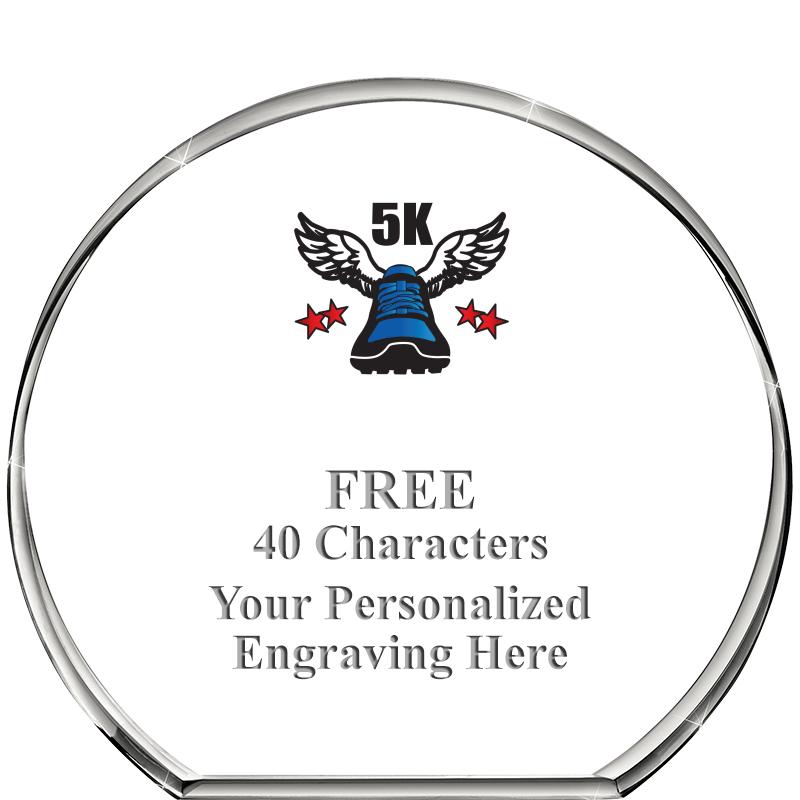 4"STANDING CIRCLE PAPERWEIGHT