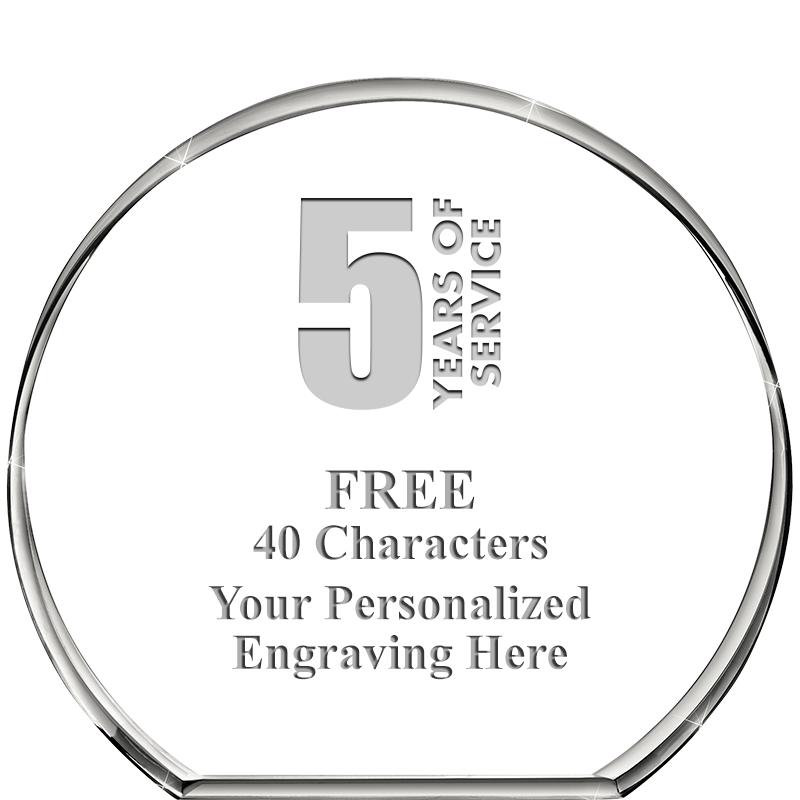 4"STANDING CIRCLE PAPERWEIGHT