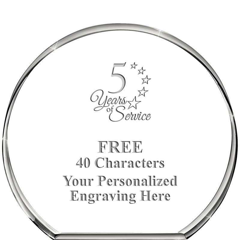 4"STANDING CIRCLE PAPERWEIGHT