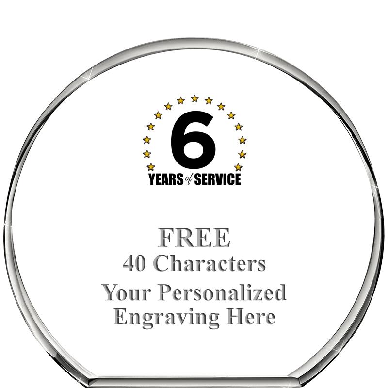 4"STANDING CIRCLE PAPERWEIGHT