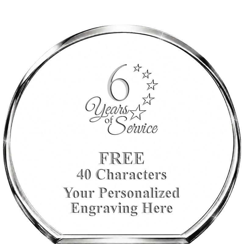 4"STANDING CIRCLE PAPERWEIGHT