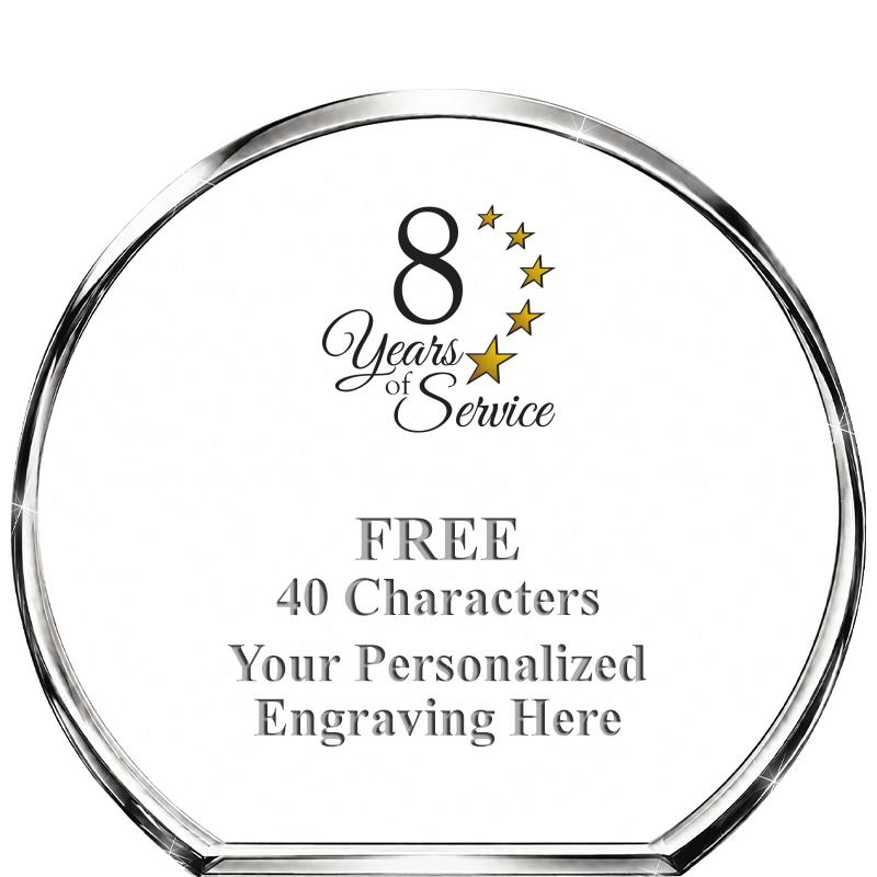 4"STANDING CIRCLE PAPERWEIGHT