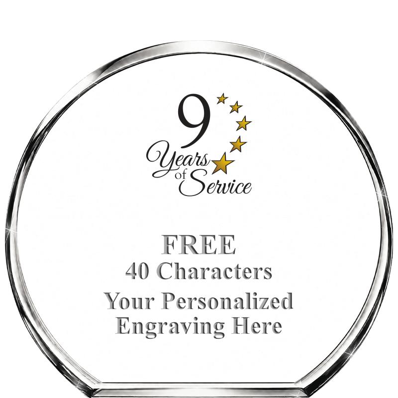4"STANDING CIRCLE PAPERWEIGHT