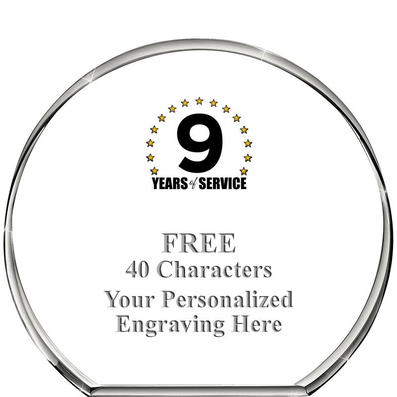 4"STANDING CIRCLE PAPERWEIGHT