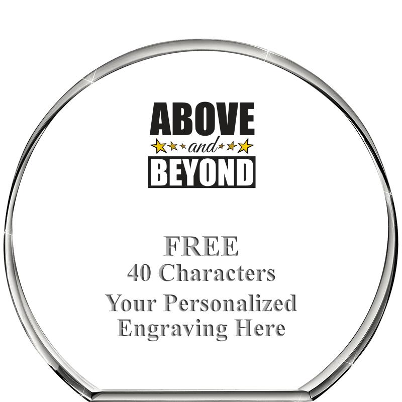 4"STANDING CIRCLE PAPERWEIGHT