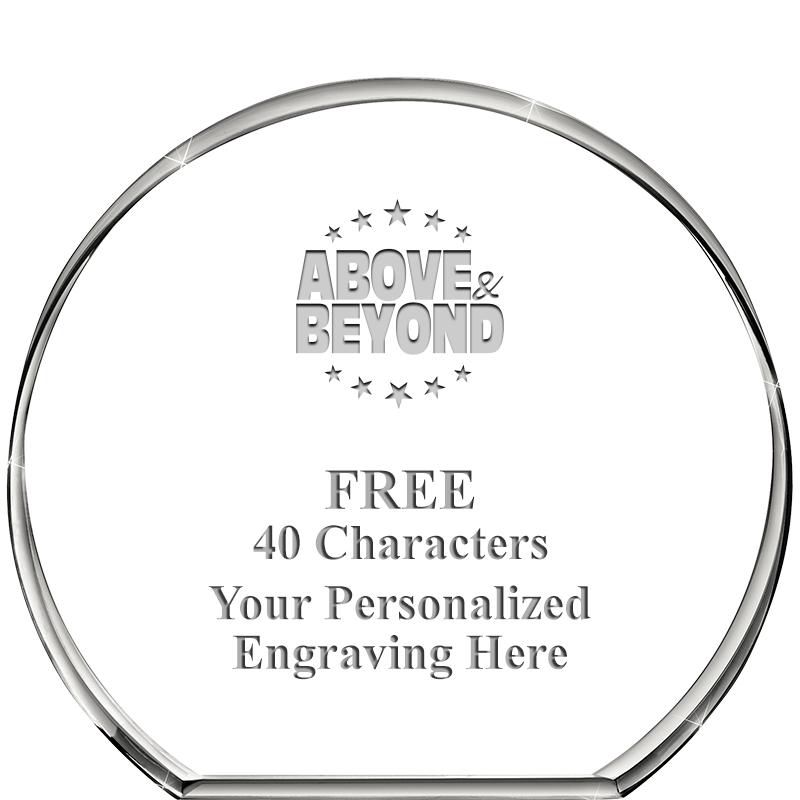 4"STANDING CIRCLE PAPERWEIGHT