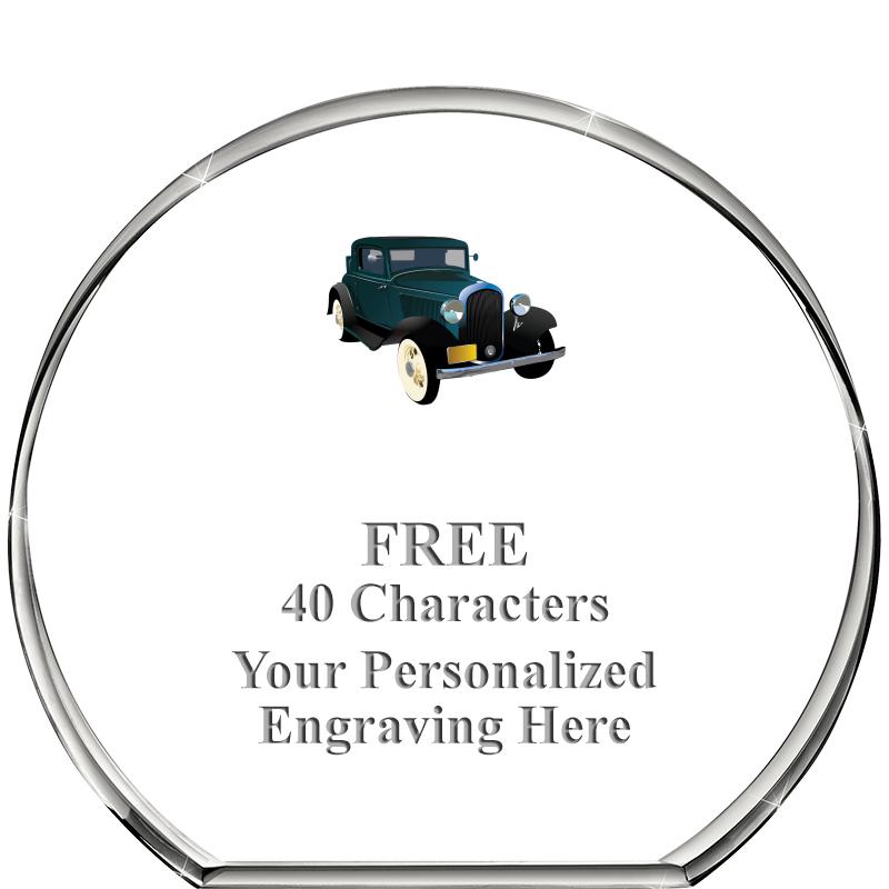 4"STANDING CIRCLE PAPERWEIGHT