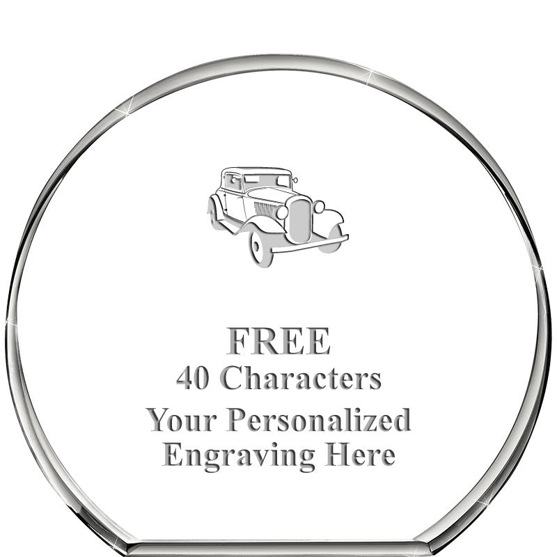 4"STANDING CIRCLE PAPERWEIGHT